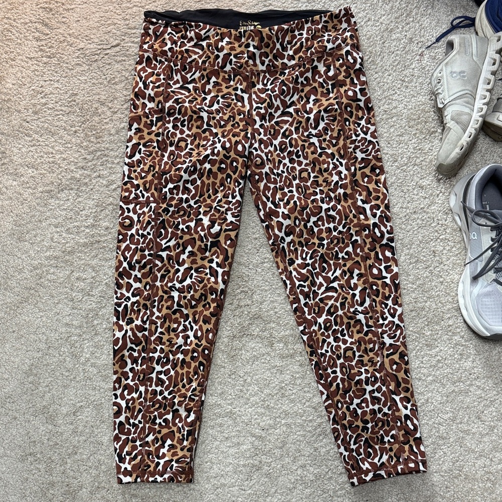 Lilly Pulitzer Leopard Print Leggings - Brown and Black